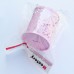  Meetory Hollow Rose Cosmetic Metal Pencil Holder Stationery Container Organizer (Pink)