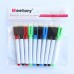 Meetory 10X  2 in 1 Magnetic White Board Drawing Pen Drywipe Easy Wipe with Eraser for School Office Home Use Colorful
