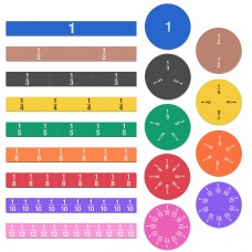 Meetory 102 Pcs Magnetic Fraction Tiles & Fraction Circles - Math Manipulatives for Preschool Elementary School Learning Educational Resources Early Math Skills