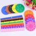 Meetory 102 Pcs Magnetic Fraction Tiles & Fraction Circles - Math Manipulatives for Preschool Elementary School Learning Educational Resources Early Math Skills