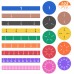 Meetory 102 Pcs Magnetic Fraction Tiles & Fraction Circles - Math Manipulatives for Preschool Elementary School Learning Educational Resources Early Math Skills